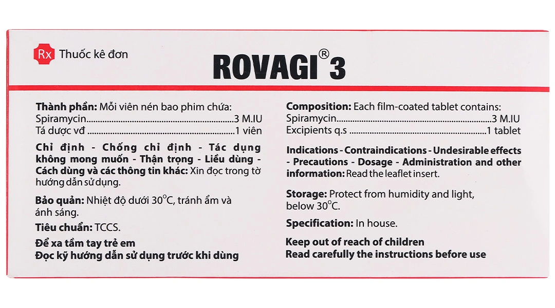 Rovagi 3 trị nhiễm khuẩn (2 vỉ x 5 viên) - 2