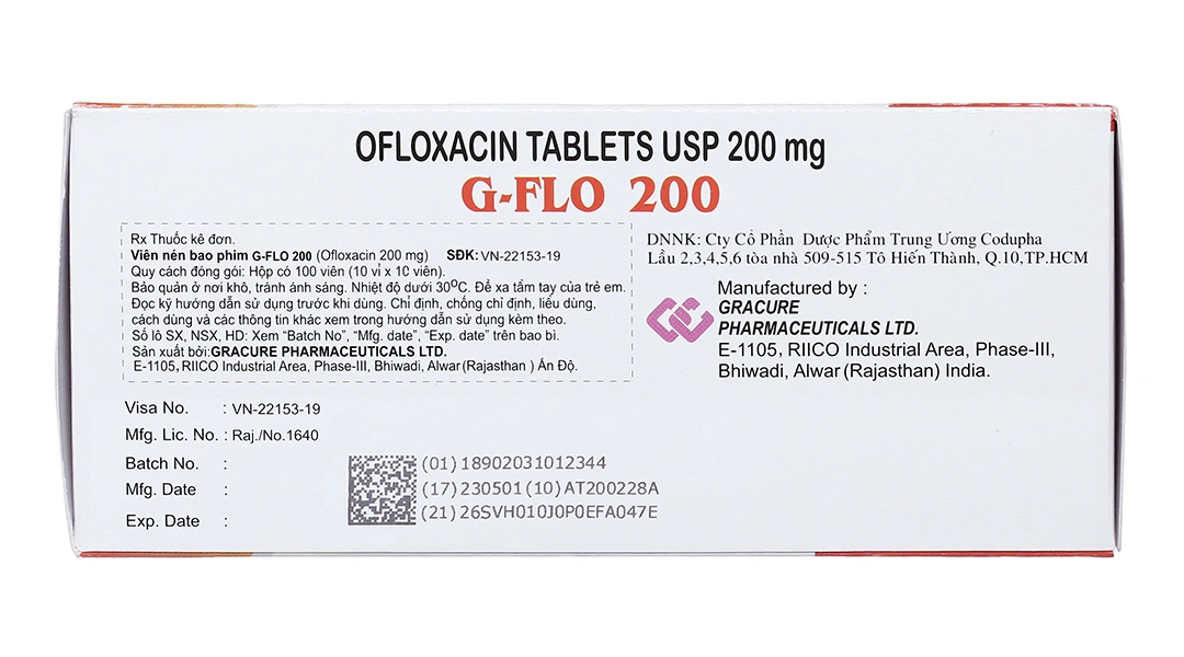G-Flo 200 trị bệnh do nhiễm khuẩn (10 vỉ x 10 viên) - 1