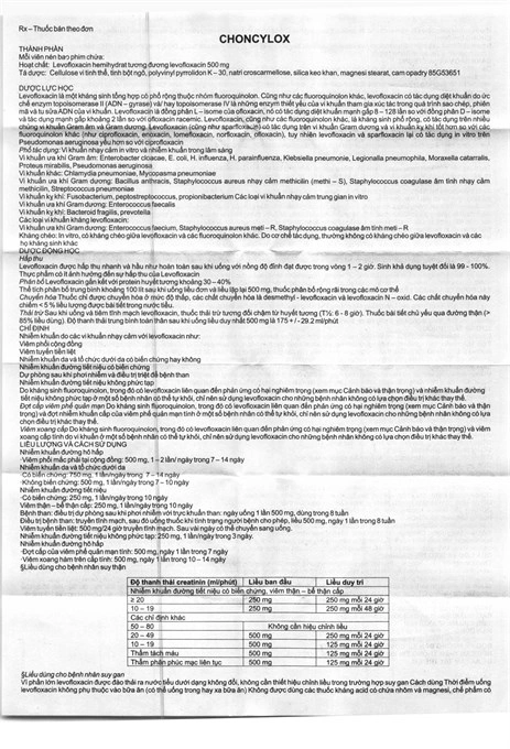 Choncylox 500mg trị nhiễm khuẩn (1 vỉ x 10 viên) - 4