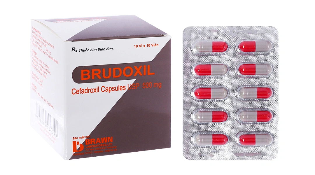 Brudoxil 500mg trị nhiễm khuẩn đường tiết niệu (10 vỉ x 10 viên) - 