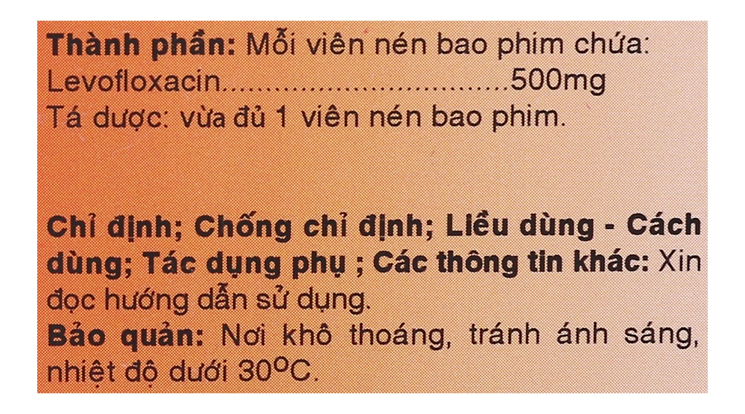 Levofloxacin SPM 500 trị nhiễm khuẩn (5 vỉ x 10 viên) - 5
