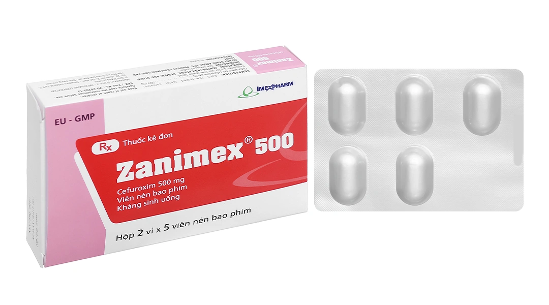 Zanimex 500 trị nhiễm khuẩn (2 vỉ x 5 viên) - 