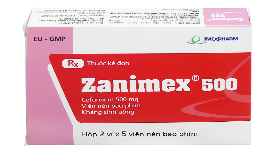 Zanimex 500 trị nhiễm khuẩn (2 vỉ x 5 viên) - 1
