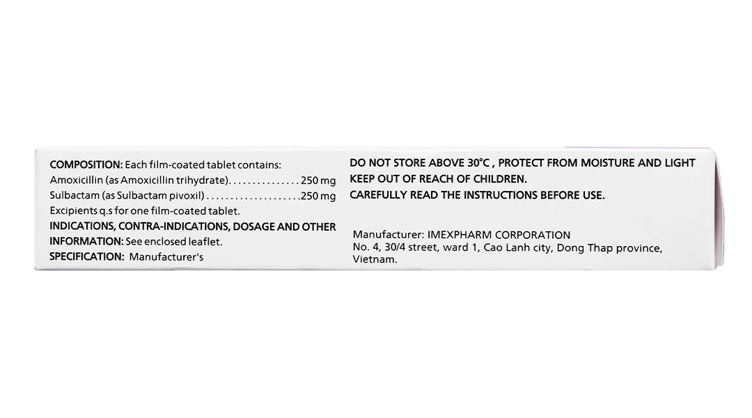 Bactamox 500mg trị nhiễm khuẩn (2 vỉ x 7 viên) - 2