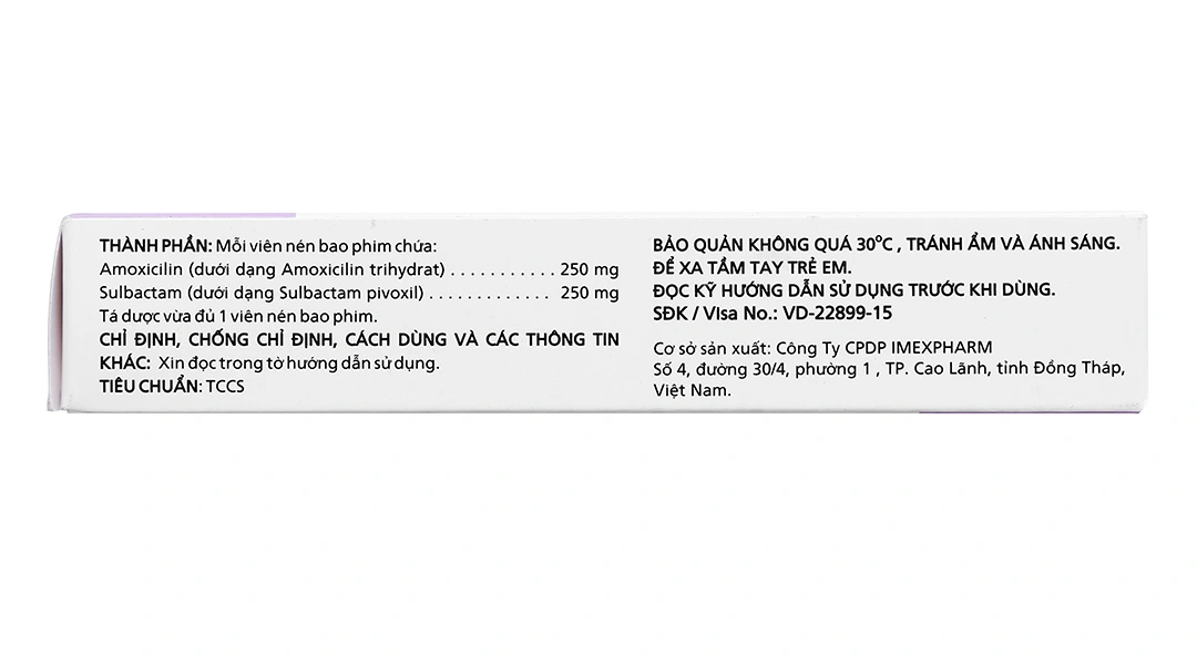 Bactamox 500mg trị nhiễm khuẩn (2 vỉ x 7 viên) - 3