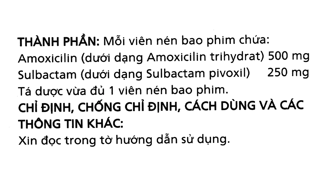 Bactamox 750mg trị nhiễm khuẩn (2 vỉ x 7 viên) - 4