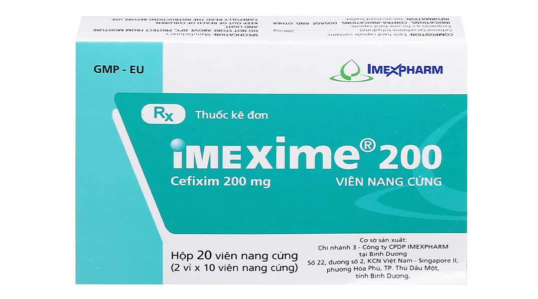 Imexime 200 trị nhiễm khuẩn do các vi khuẩn nhạy cảm (2 vỉ x 10 viên) - 1