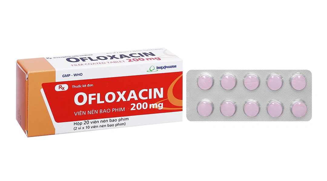 Ofloxacin Imexpharm 200mg trị nhiễm khuẩn (2 vỉ x 10 viên) - 