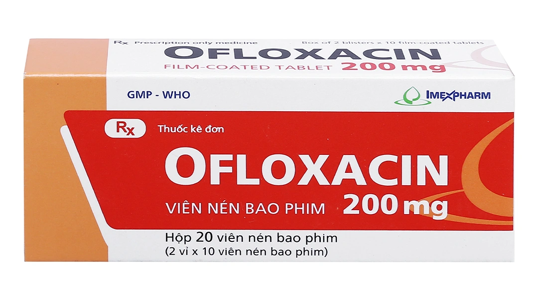 Ofloxacin Imexpharm 200mg trị nhiễm khuẩn (2 vỉ x 10 viên) - 1