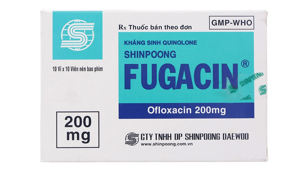 Fugacin 200mg trị nhiễm trùng gây ra bởi các vi khuẩn nhạy cảm (10 vỉ x 10 viên) - 1