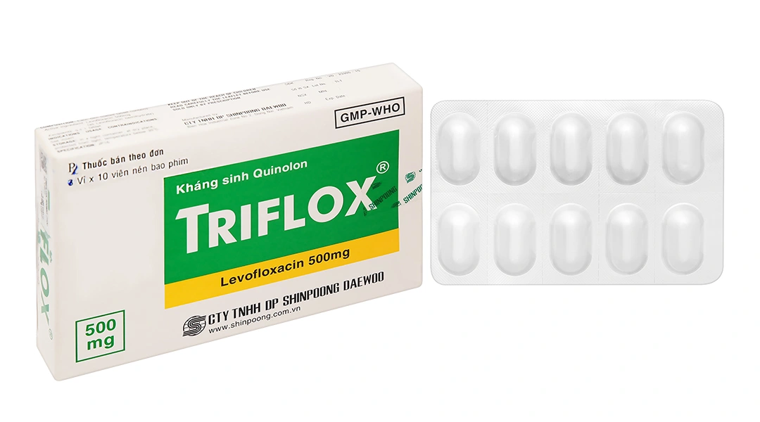 Triflox 500mg trị nhiễm khuẩn (3 vỉ x 10 viên) - 