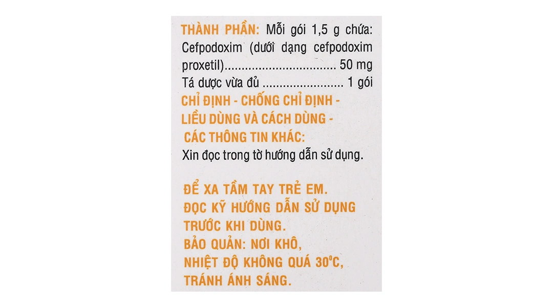 Cốm pha hỗn dịch uống Nifin 50 Kids trị nhiễm khuẩn (24 gói x 1.5g) - 4