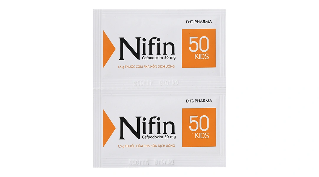 Cốm pha hỗn dịch uống Nifin 50 Kids trị nhiễm khuẩn (24 gói x 1.5g) - 5