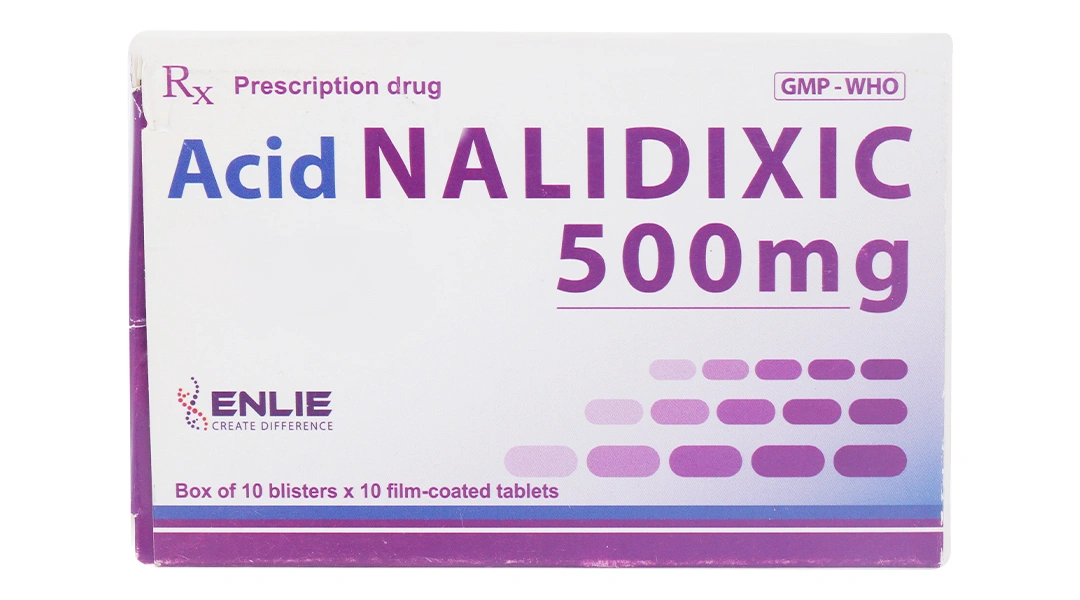 Acid Nalidixic Becamex 500mg trị nhiễm khuẩn đường tiết niệu dưới (10 vỉ x 10 viên) - 1