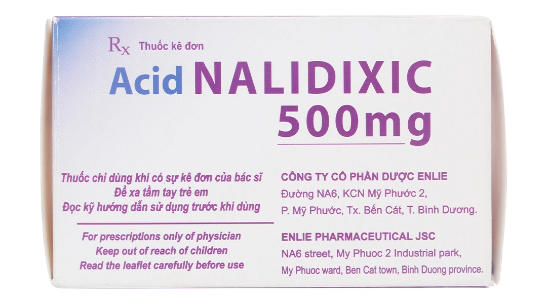 Acid Nalidixic Becamex 500mg trị nhiễm khuẩn đường tiết niệu dưới (10 vỉ x 10 viên) - 2