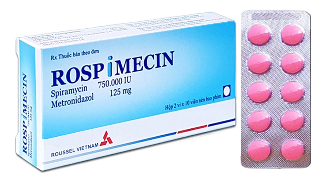 Rospimecin trị nhiễm khuẩn răng miệng cấp và mạn tính (2 vỉ x 10 viên) - 