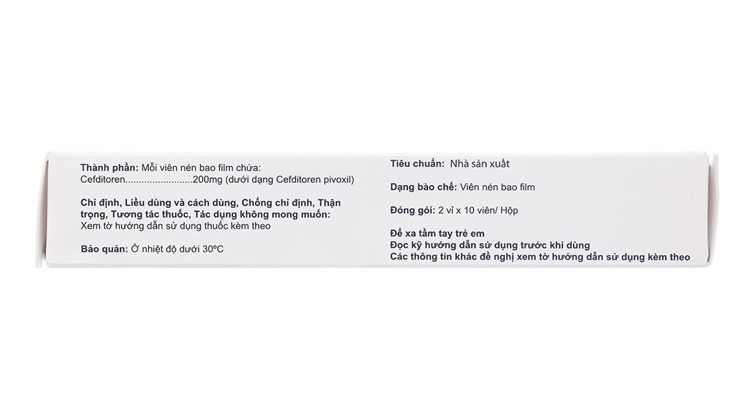 Meiact 200mg trị viêm amidan, viêm họng (2 vỉ x 10 viên) - 2