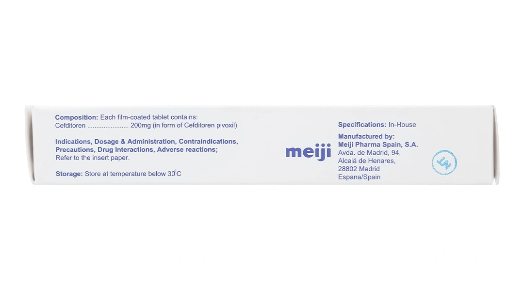 Meiact 200mg trị viêm amidan, viêm họng (2 vỉ x 10 viên) - 3