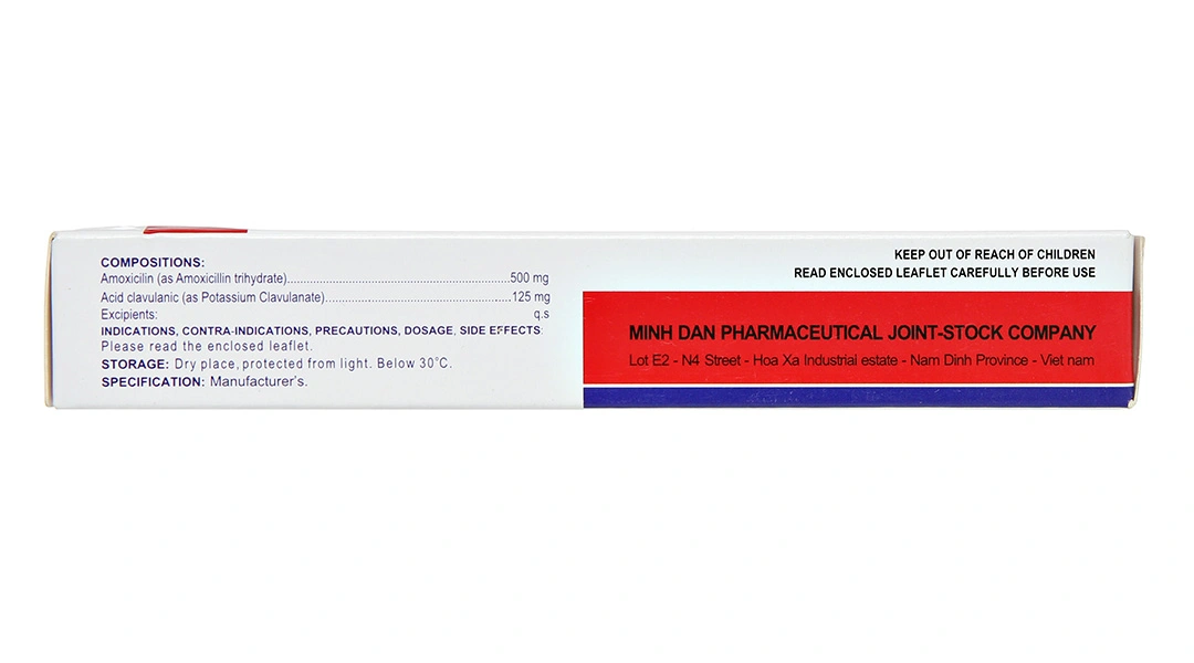 Midatan 500/125 trị nhiễm khuẩn (2 vỉ x 7 viên) - 2