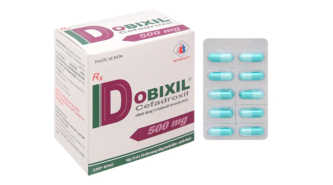 Dobixil 500mg trị nhiễm khuẩn do các vi khuẩn nhạy cảm gây ra (10 vỉ x 10 viên) - 