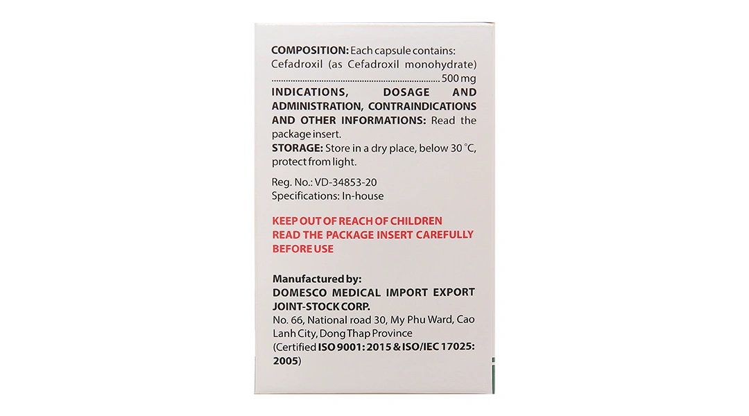 Dobixil 500mg trị nhiễm khuẩn do các vi khuẩn nhạy cảm gây ra (10 vỉ x 10 viên) - 2