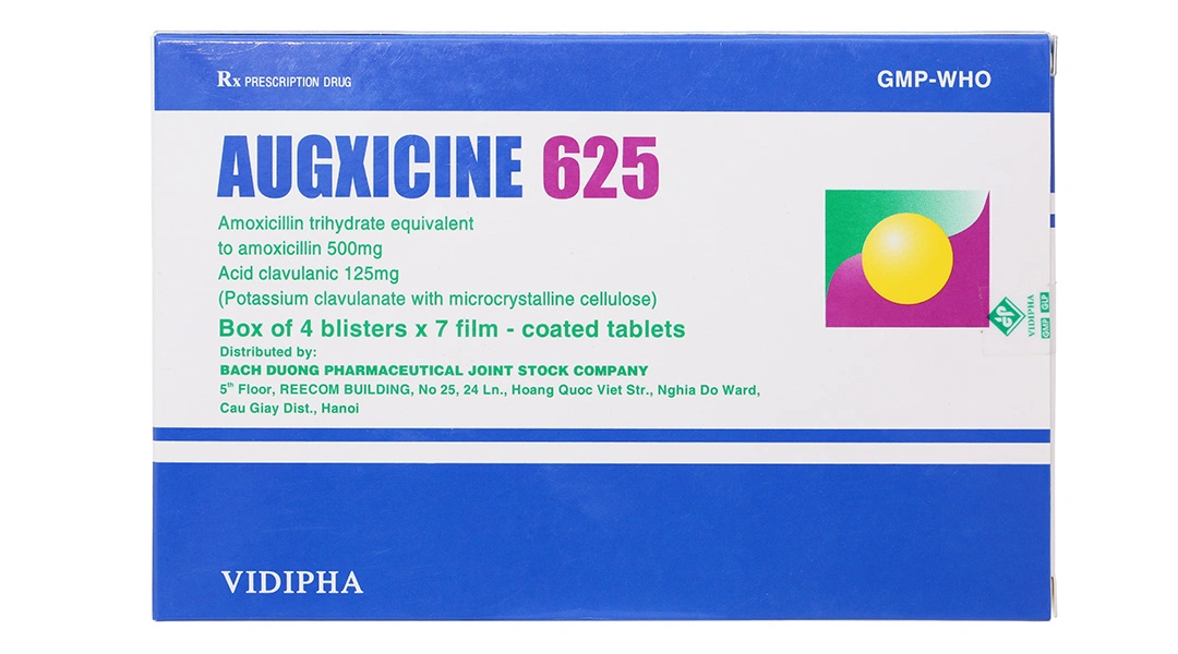 Augxicine 625 trị nhiễm khuẩn (4 vỉ x 7 viên) - 1