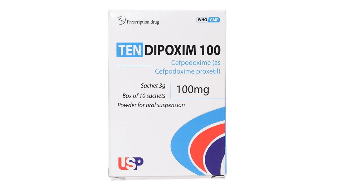 Bột pha hỗn dịch uống Tendipoxim 100 trị nhiễm khuẩn (10 gói x 3g) - 1