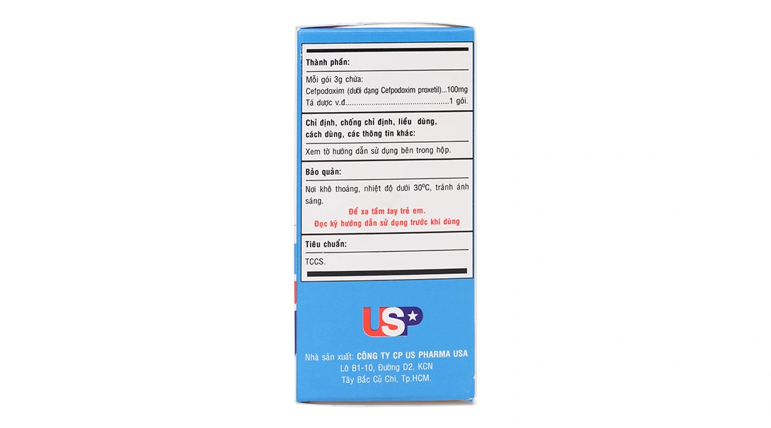 Bột pha hỗn dịch uống Tendipoxim 100 trị nhiễm khuẩn (10 gói x 3g) - 2
