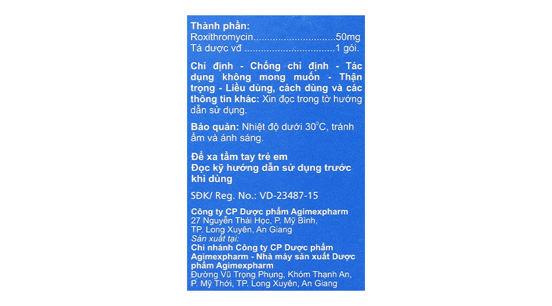 Thuốc bột Agiroxi 50 trị nhiễm khuẩn hô hấp, bệnh bạch hầu (20 gói x 1.5g) - 3