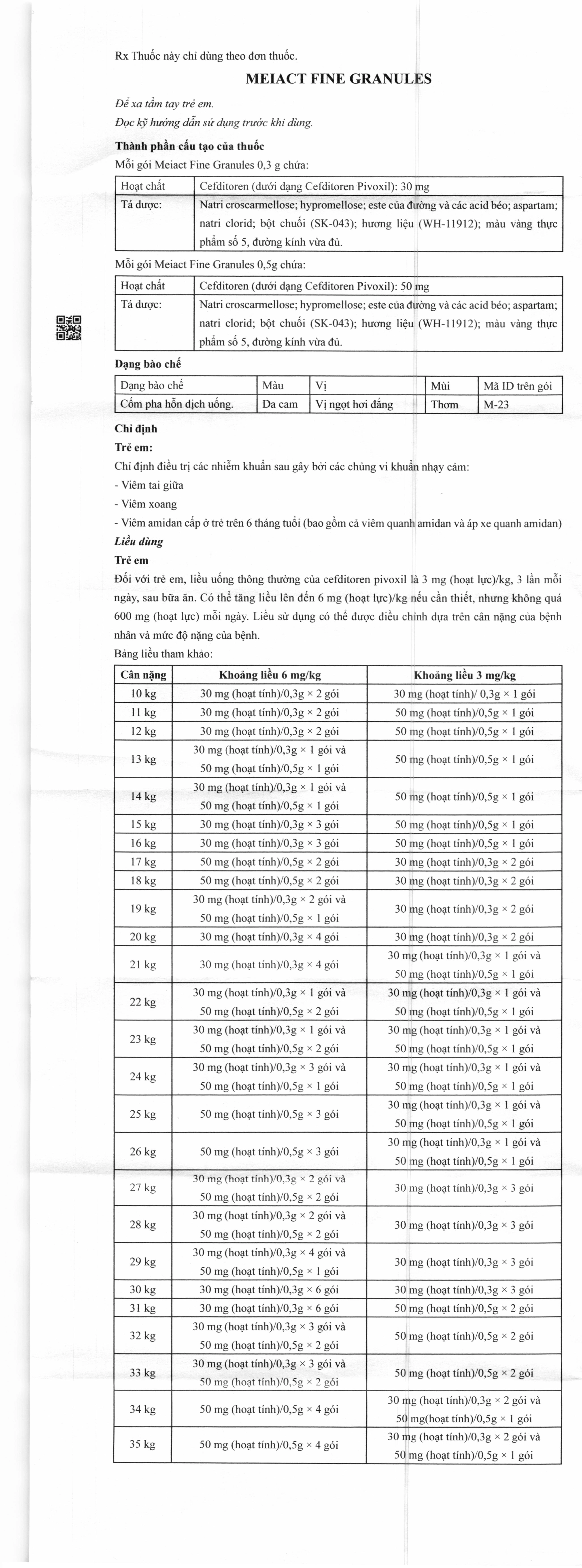 Thuốc bột Meiact Fine Granules 50mg trị nhiễm khuẩn (21 gói x 0.5g) - 7