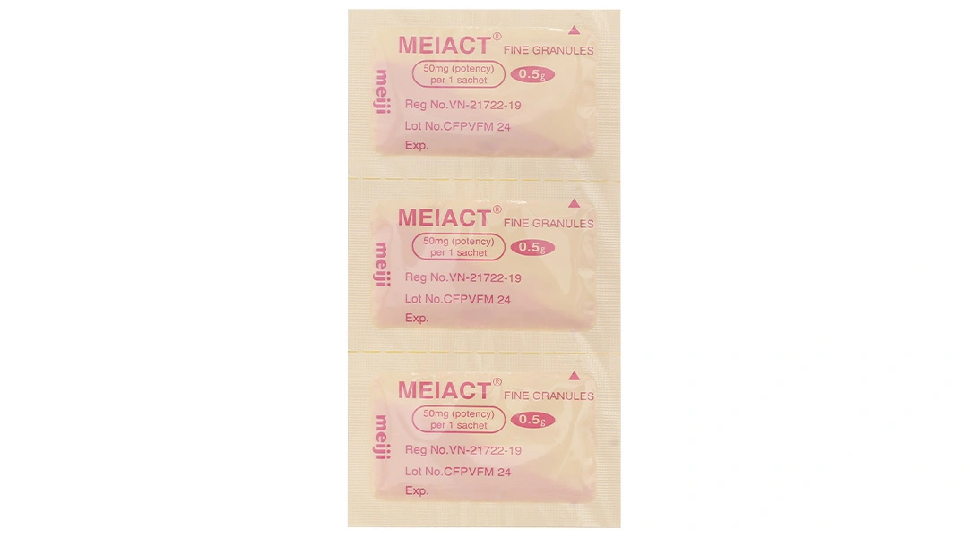 Thuốc bột Meiact Fine Granules 50mg trị nhiễm khuẩn (21 gói x 0.5g) - 5