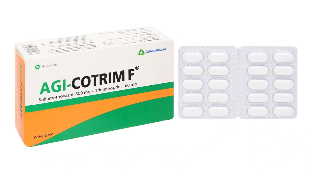 Agi-Cotrim F trị nhiễm khuẩn (10 vỉ x 10 viên) - 