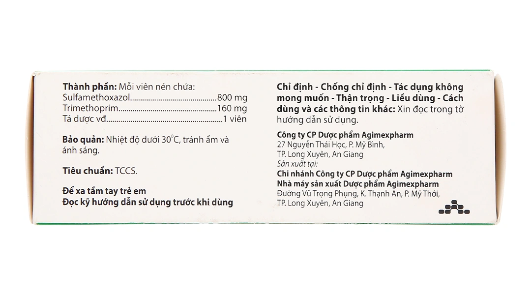 Agi-Cotrim F trị nhiễm khuẩn (10 vỉ x 10 viên) - 1
