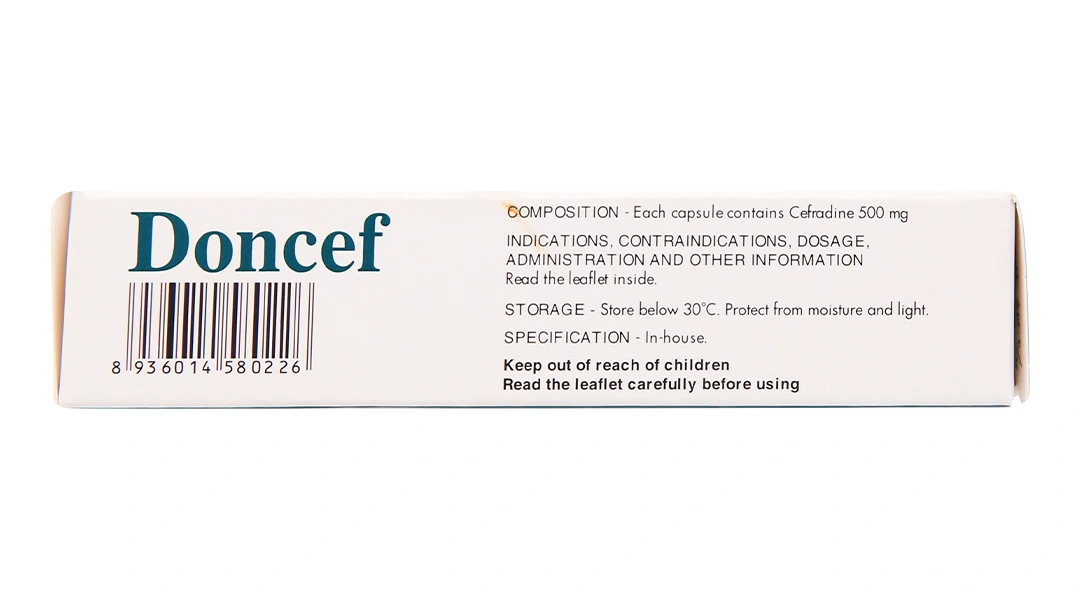 Doncef 500mg trị nhiễm khuẩn da, nhiễm khuẩn hô hấp (3 vỉ x 10 viên) - 3
