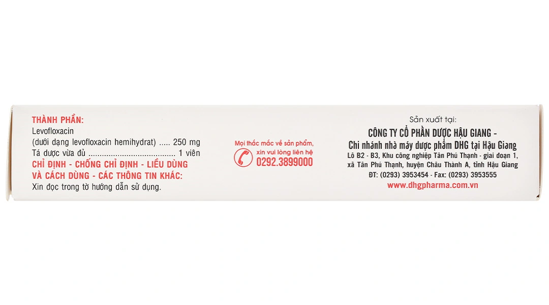 LevoDHG 250 trị nhiễm khuẩn (3 vỉ x 10 viên) - 3