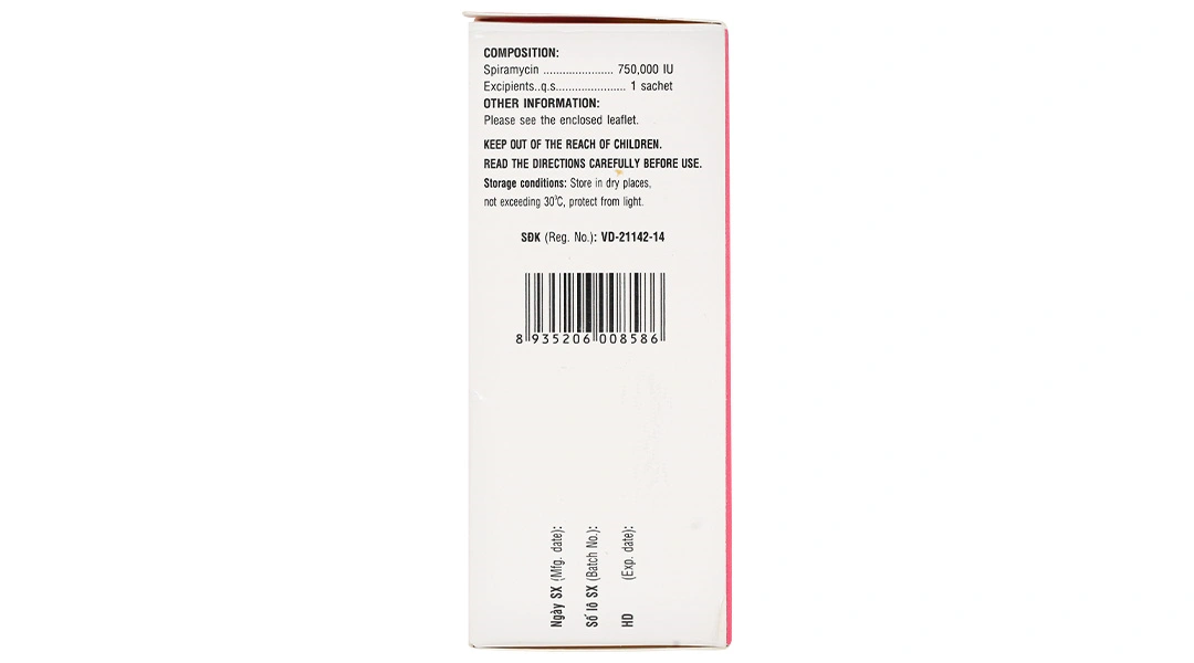 Bột pha hỗn dịch uống Rovas 0.75M trị nhiễm khuẩn (24 gói x 3g) - 2
