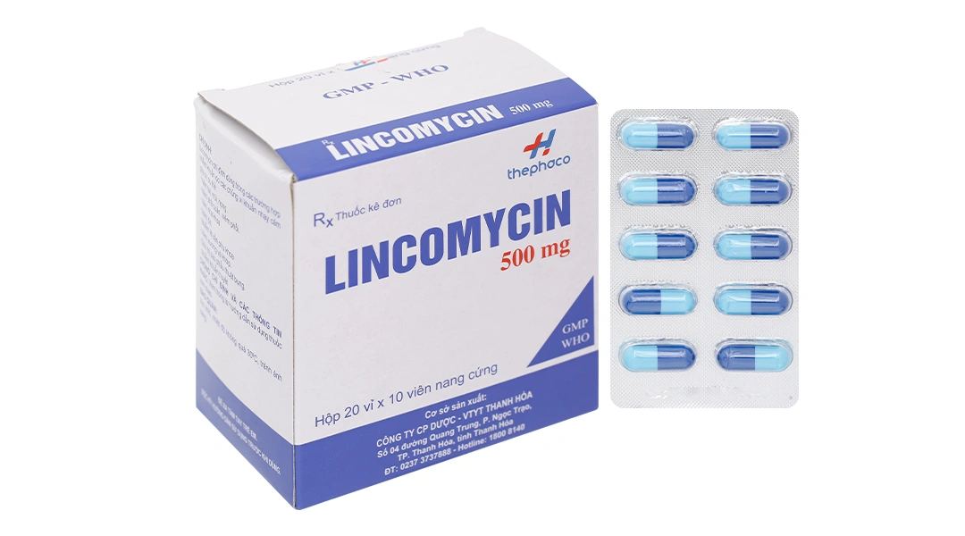 Lincomycin Thephaco 500mg trị nhiễm khuẩn (20 vỉ x 10 viên) - 