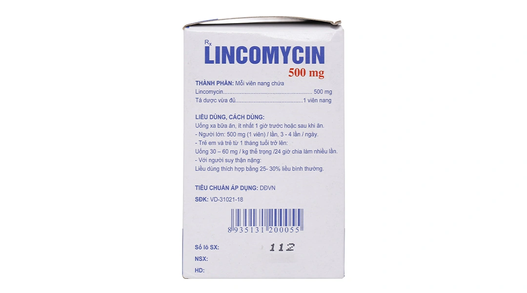 Lincomycin Thephaco 500mg trị nhiễm khuẩn (20 vỉ x 10 viên) - 2