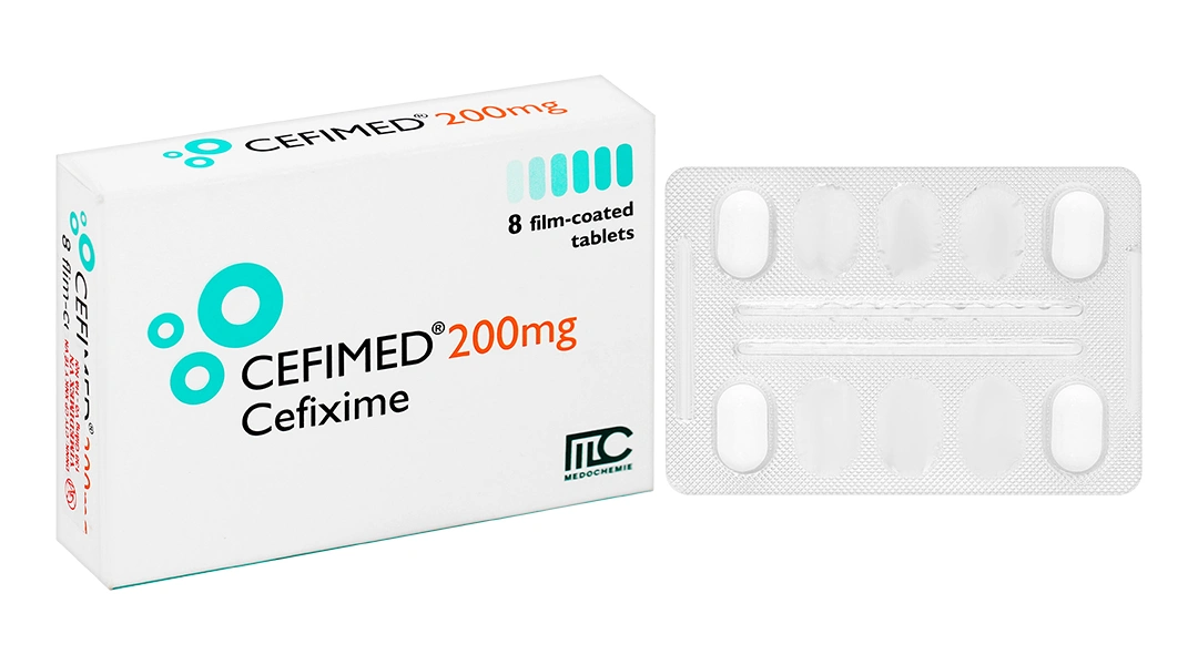 Cefimed 200mg trị các nhiễm khuẩn cấp (2 vỉ x 4 viên) - 