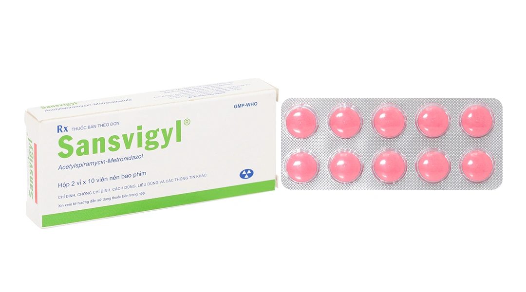 Sansvigyl Hà Tây trị các bệnh nhiễm trùng về răng, miệng (2 vỉ x 10 viên) - 