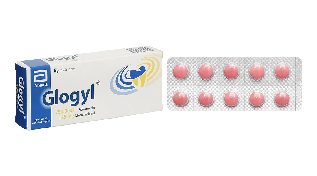 Glogyl trị nhiễm khuẩn răng miệng cấp tính, mạn tính hoặc tái phát (2 vỉ x 10 viên) - 