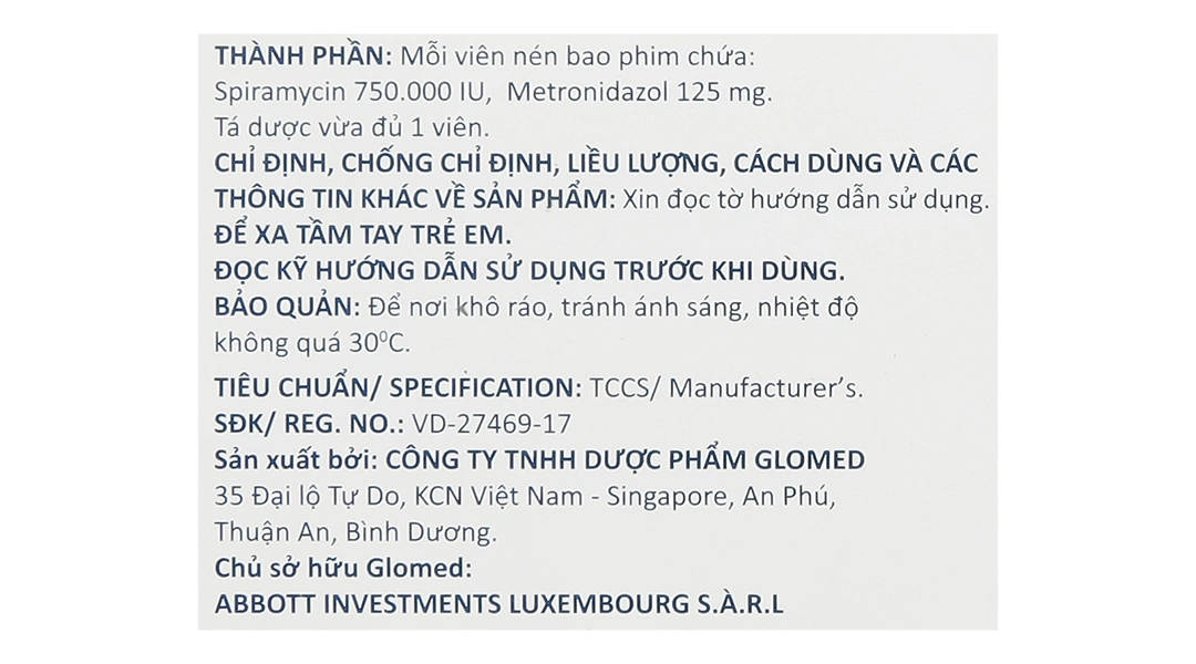 Glogyl trị nhiễm khuẩn răng miệng cấp tính, mạn tính hoặc tái phát (2 vỉ x 10 viên) - 3