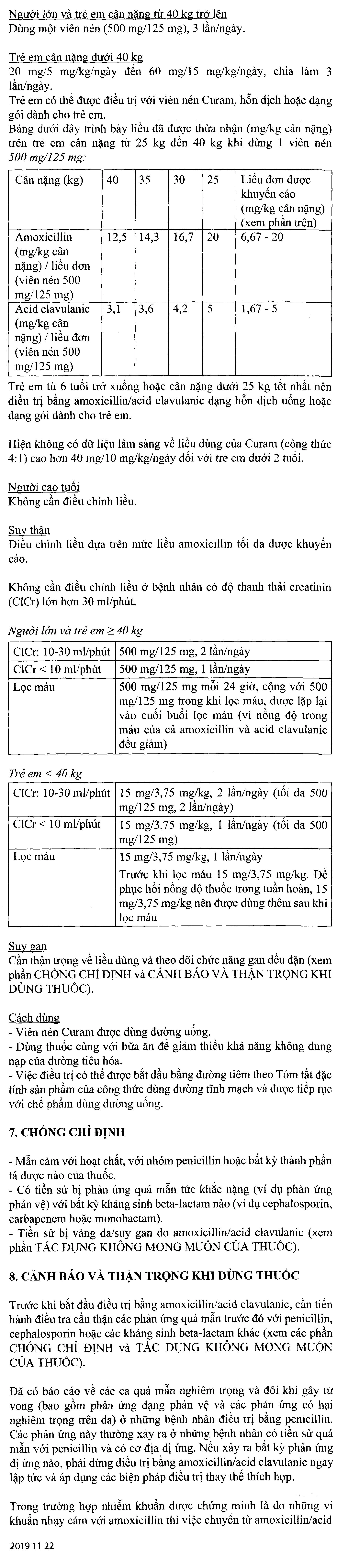 Curam 625mg trị nhiễm khuẩn (10 vỉ x 8 viên) - 6