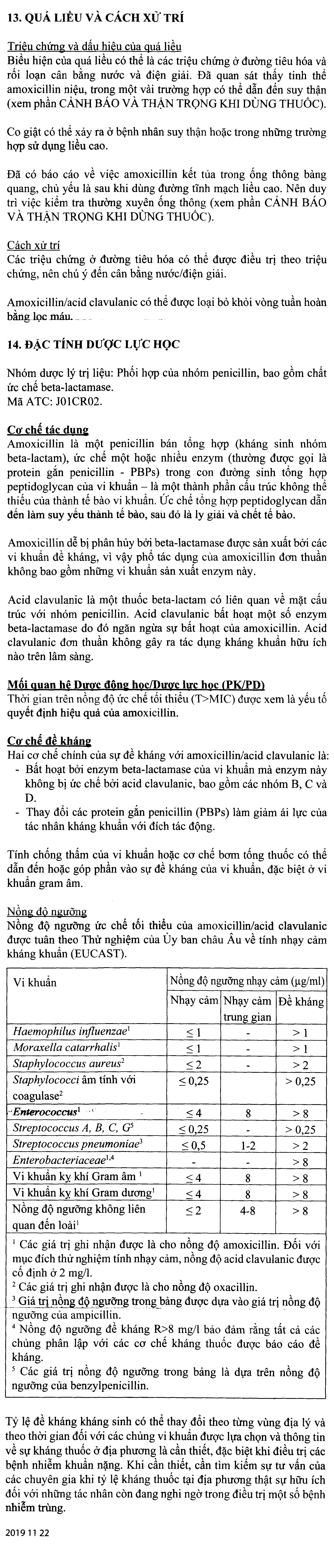 Curam 625mg trị nhiễm khuẩn (10 vỉ x 8 viên) - 10