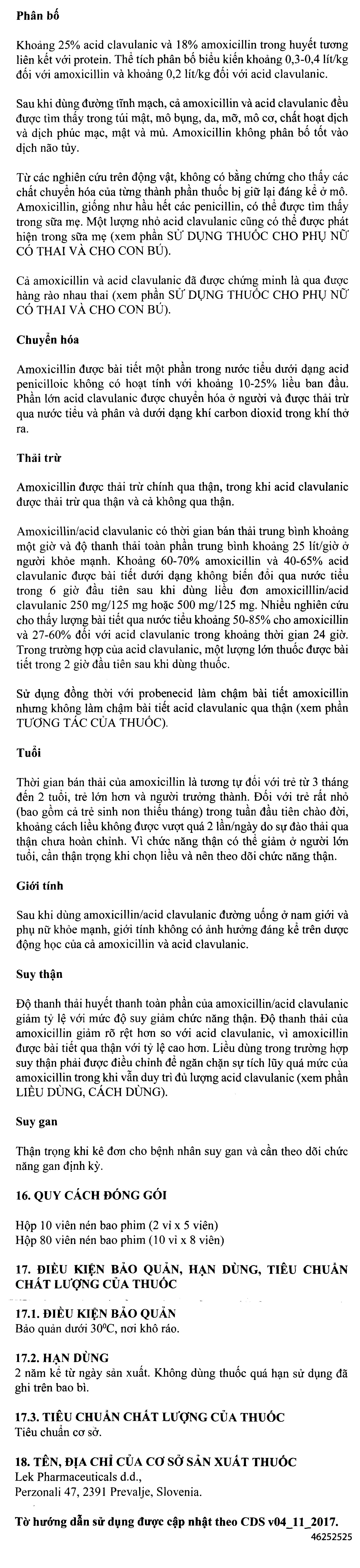 Curam 625mg trị nhiễm khuẩn (10 vỉ x 8 viên) - 12