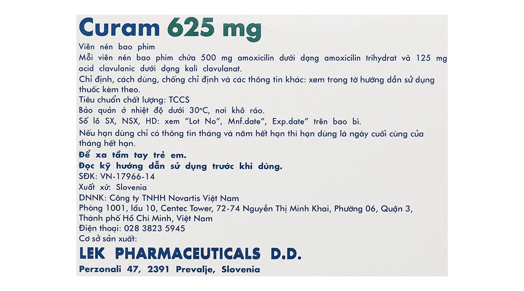 Curam 625mg trị nhiễm khuẩn (10 vỉ x 8 viên) - 4