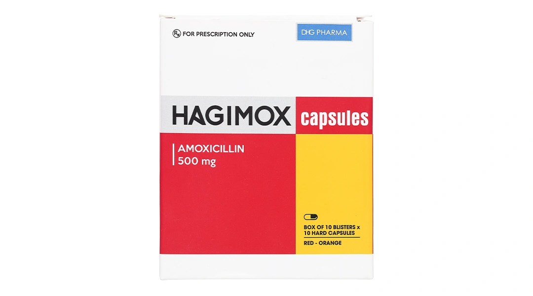 Hagimox Capsules 500mg trị nhiễm khuẩn (10 vỉ x 10 viên) - 1