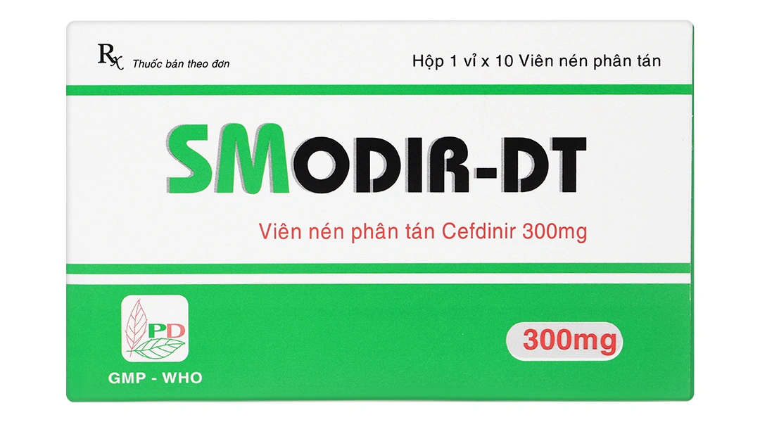 Smodir - DT 300mg trị nhiễm khuẩn (1 vỉ x 10 viên) - 1