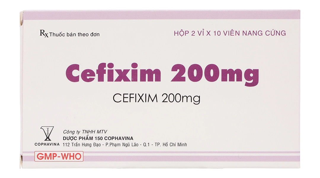 Cefixim Cophavina 200mg trị nhiễm khuẩn (2 vỉ x 10 viên) - 1