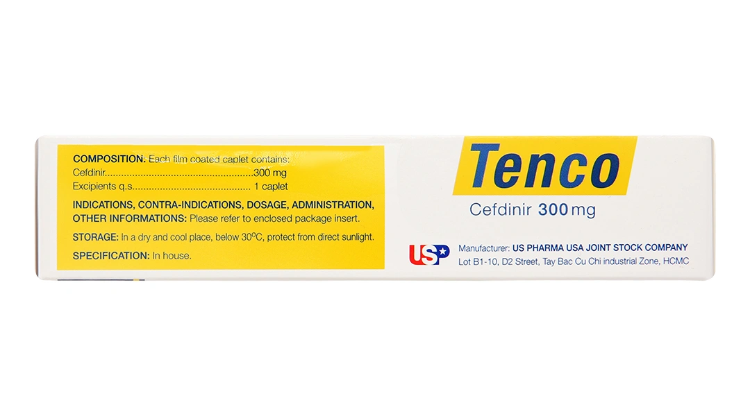 Tenco 300mg trị nhiễm khuẩn từ nhẹ đến vừa (3 vỉ x 10 viên) - 2